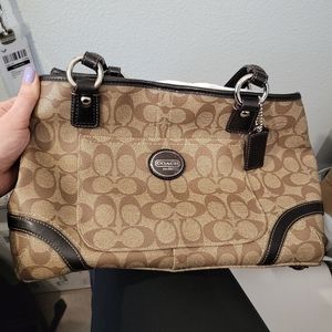 NWT Coach khaki c pattern shoulder bag